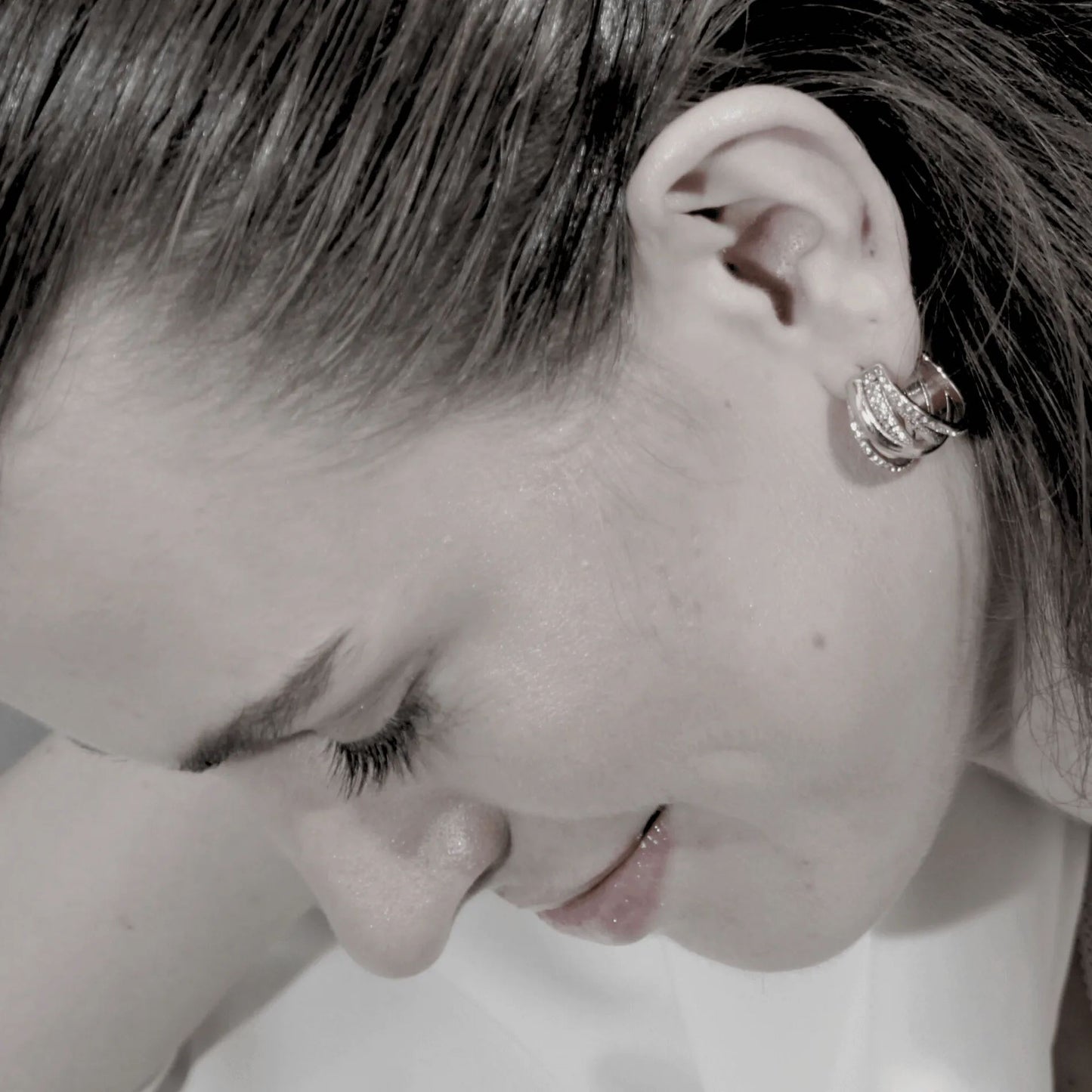 Joy Clear CZ Multi Hoop. Wasserfest. 18 Karat vergoldet. Dänisch, Kopenhagen.