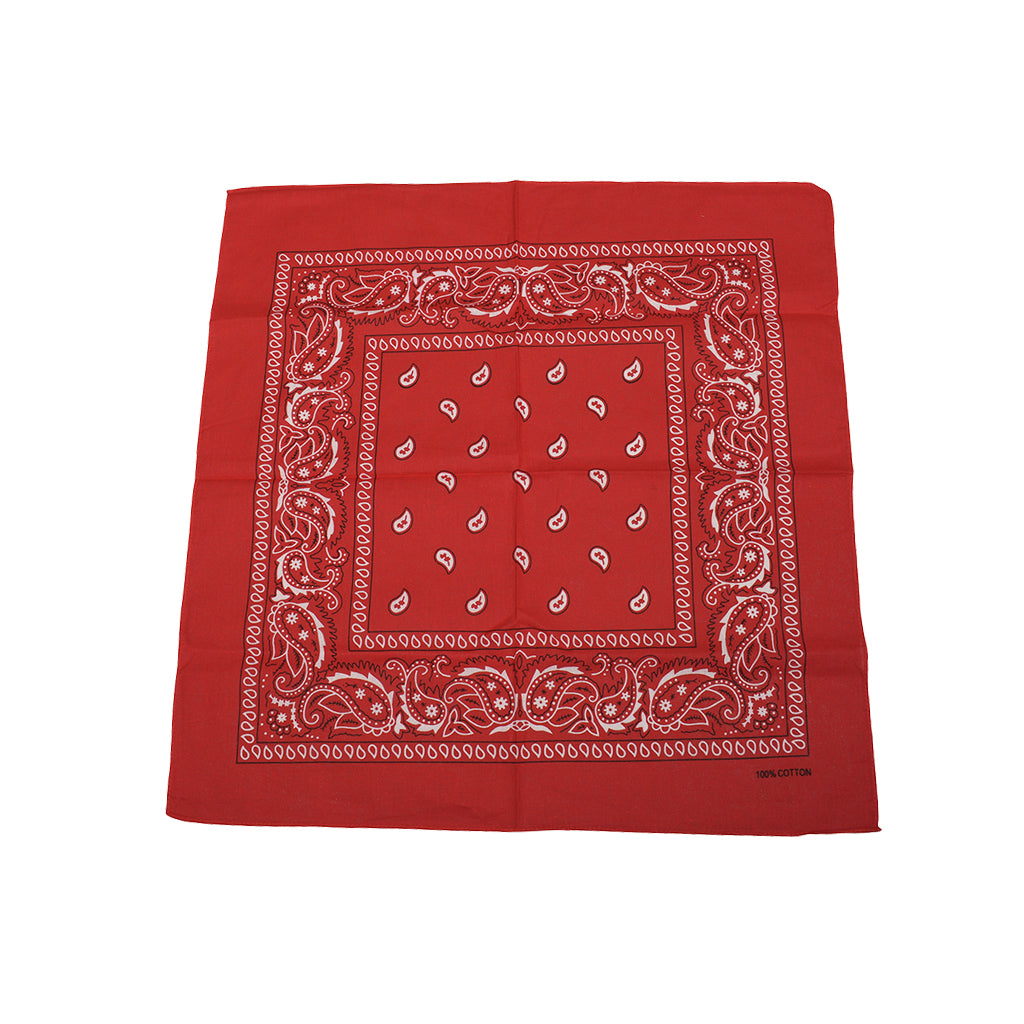 Classic scarf with bandana prints. Unisex. 100% cotton. Red. UpdateCPH