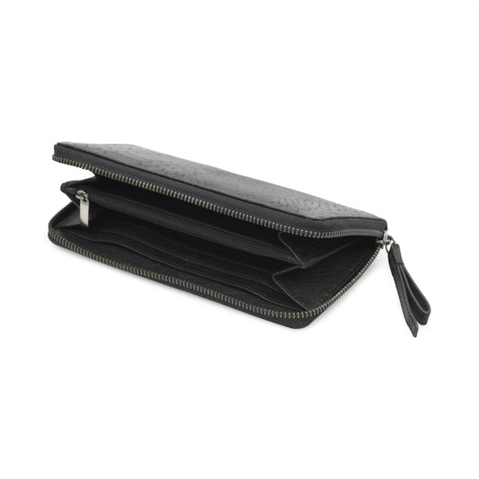 Wallet GrithMGB wallet. Snake structure. Leather. Black. Markberg