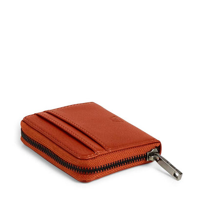 HarperMBG wallet for her. Brown orange. Leather skin. Markberg