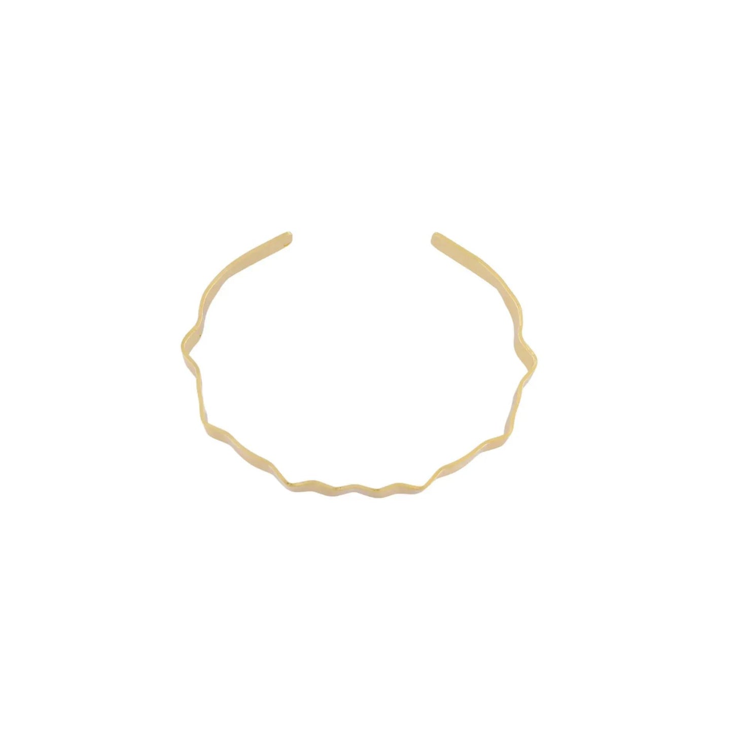 Alaya Small Wave Cuff bracelet. Guldbelagt. Dansk Copenhagen