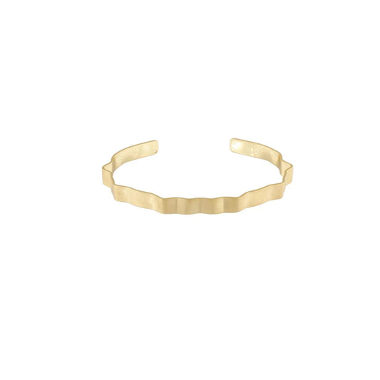 Alaya Small Wave Cuff bracelet. Guldbelagt. Dansk Copenhagen