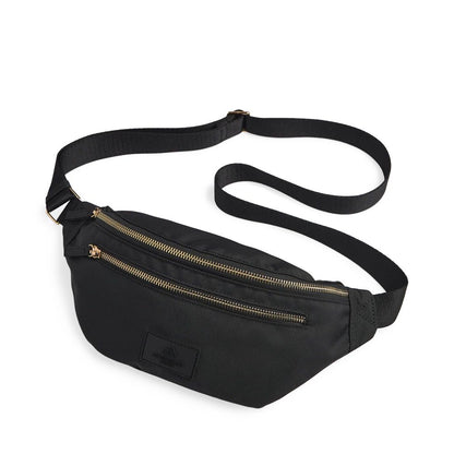 CargoMBG Bum bag belt bag. Unisex. Black w/gold. Recycled polyester. Markberg