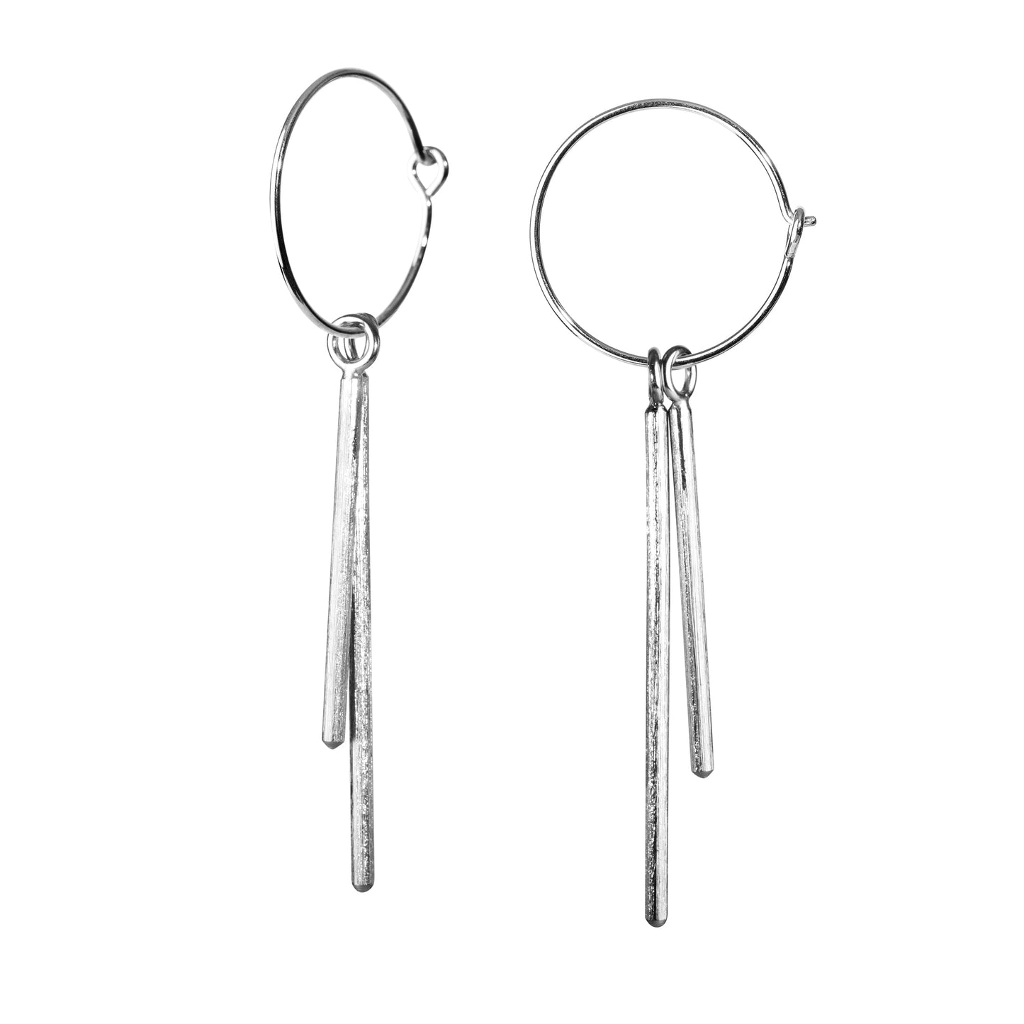 Lee creole earrings dangle duo for him and her. Sterling silver. Scherning Copenhagen