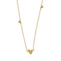 Love Waterproof 3 Mini Heart halskæde. 18K guld plating. Dansk Copenhagen