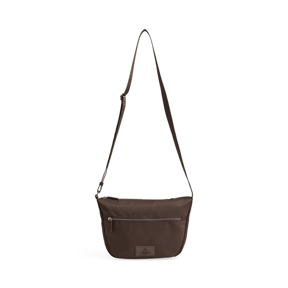 MonoMBG crossbody bag. Unisex. Dark brown. Recycled polyester. Markberg