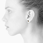 Sign Tiny Drop earrings. Black. Gold plated. Scherning Copenhagen