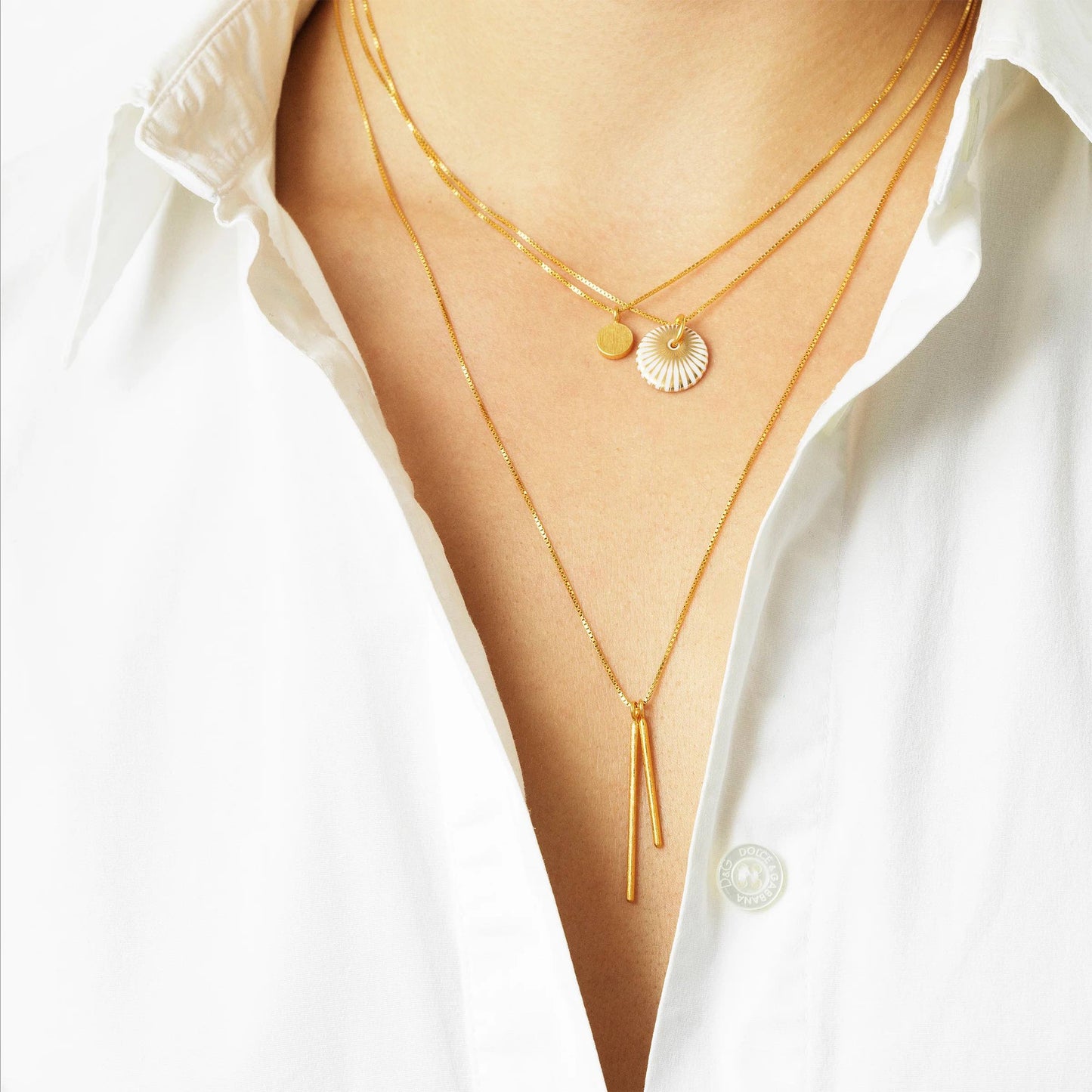 Splash halskæde. Golden Glow. Forgyldt sterling sølv. Scherning København