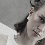 Theia 2 tone Post earrings. Silver and gold. Danish Copenhagen