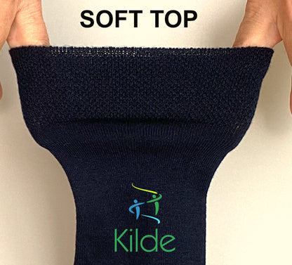 Comfort Bamboo therapeutic socks with separated toes. Unisex. Thin. Black. Source Reflex Wear