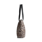 PerryMBG Shopper bag with leopard prints. Black and beige. Recycled polyester. Markberg