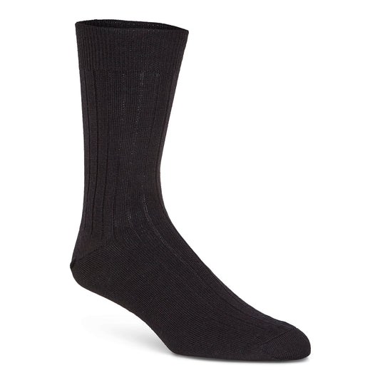Men's socks 100% merino wool. Ankle sock. Black. The KT stocking