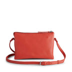 VeraMBG Crossbody bag. Grenadine. Leather grain. Markberg