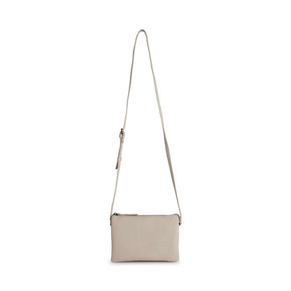 VeraMBG Crossbody bag. White Sand. Leather grain. Markberg