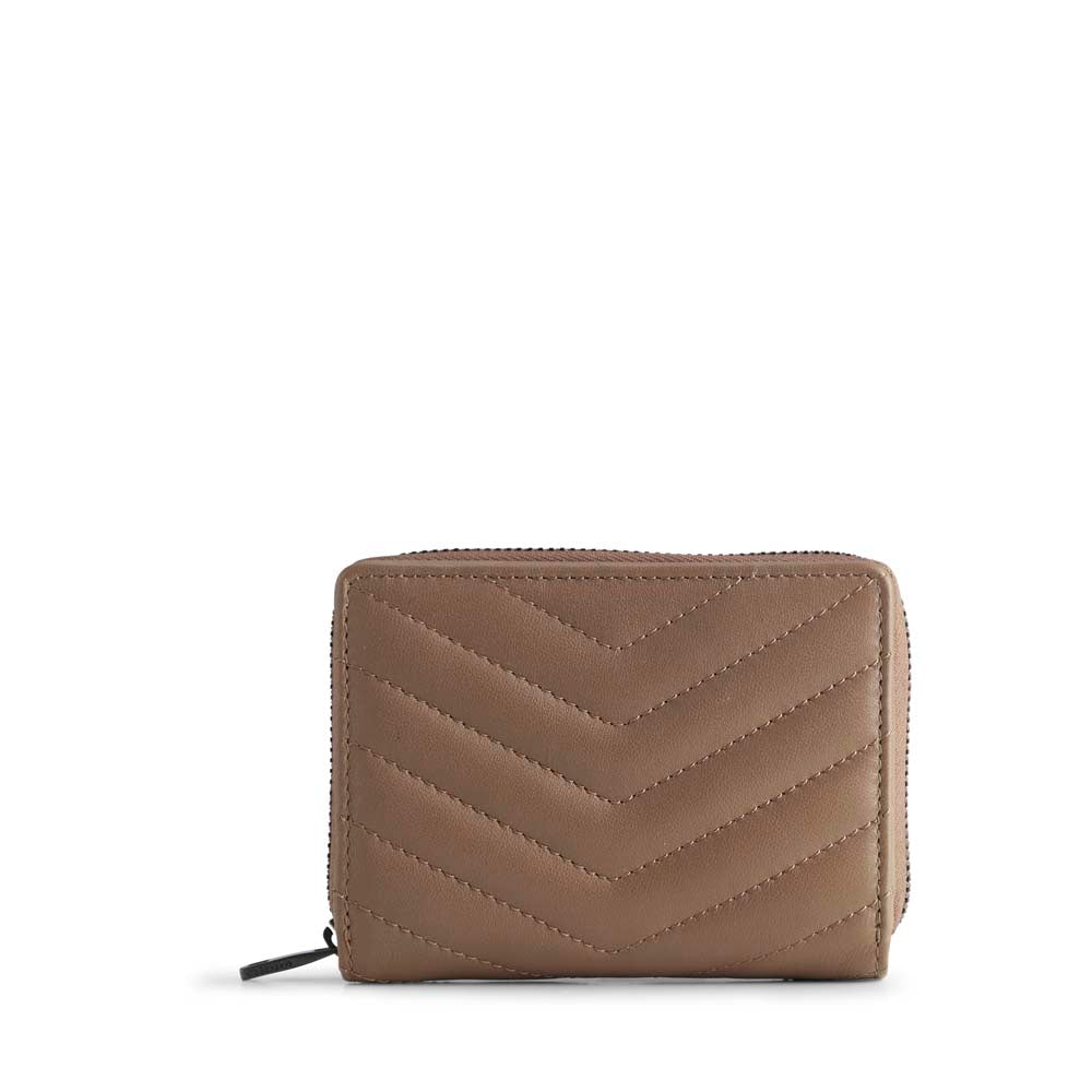 Pung Kaia MBG læder wallet, puffer. Beige. Markberg.