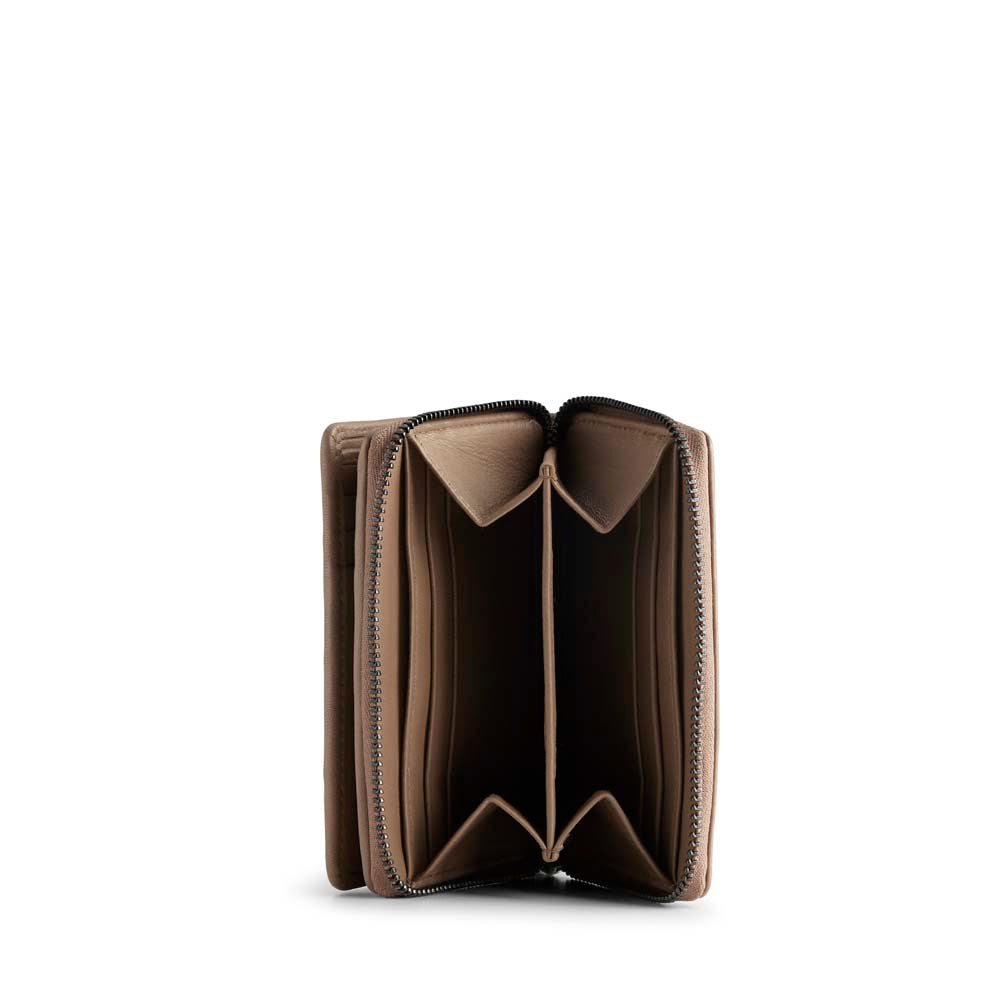 Pung Kaia MBG. læder puffer wallet. Beige. Markberg