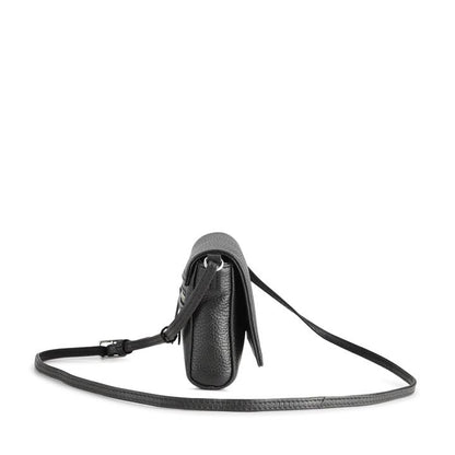 ClaudineMBG Umhängetasche. Schwarz. Narbenleder. Markberg