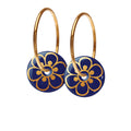 Flora creol øreringe. Ultramarine guld. Scherning København