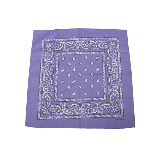 Classic scarf with bandana prints. Unisex. 100% cotton. Purple. UpdateCPH