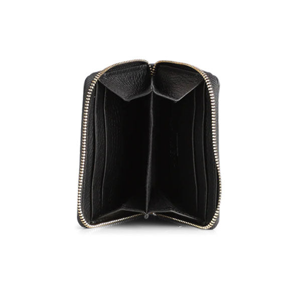 SelmaMBG Wallet wallet. Grain leather. Black with gold color. Markberg
