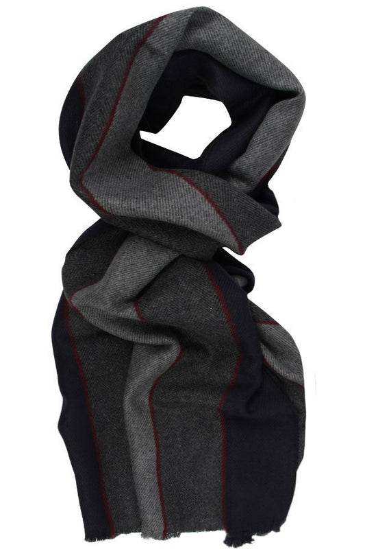Scarf for men in three colours. Blue, grey, red. Silk. Connexion Tie