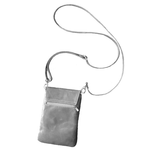 Mobiltaske med rem. Crossbody taske i læderskind. Cosystyle