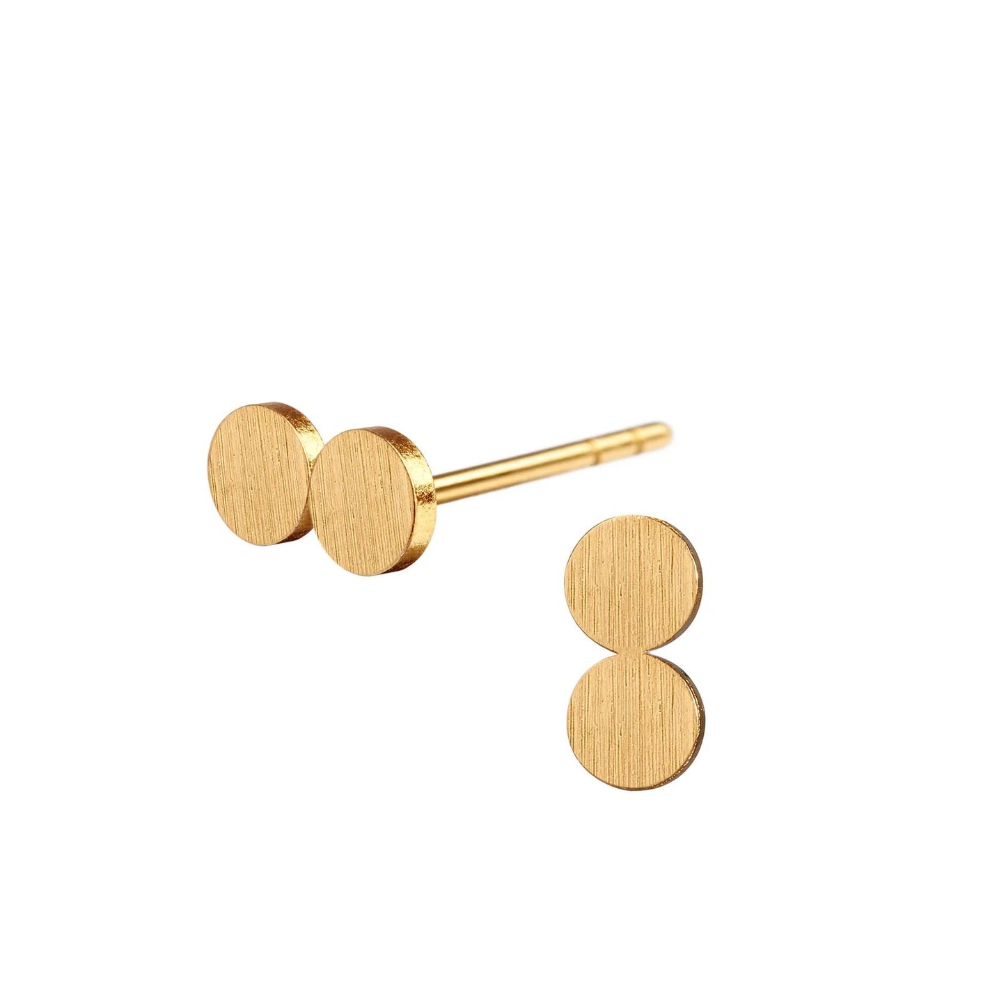 Spot Dotty earrings. Gold. Gilded sterling silver. Scherning Copenhagen