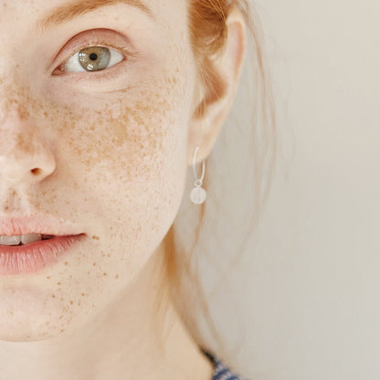 Scherning øreringe i sølv