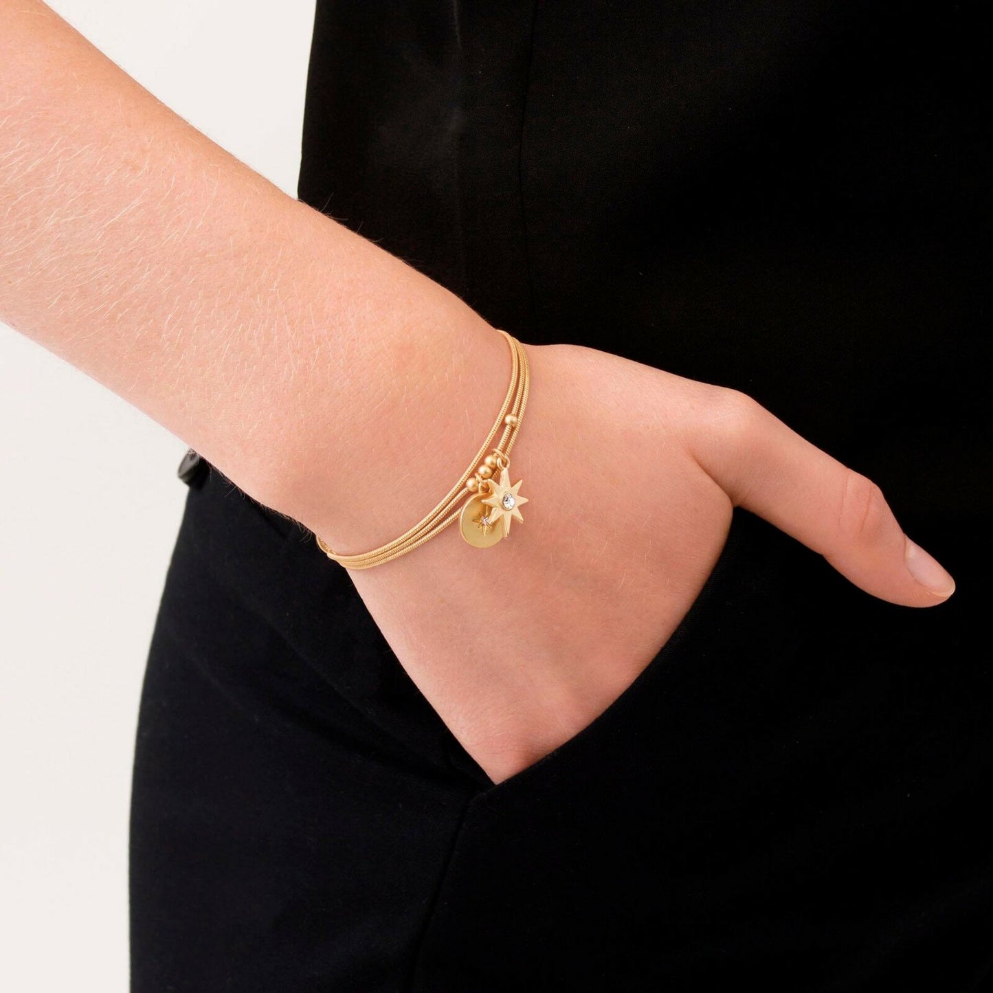 Star Simple Bracelet. Gold plated. Danish Copenhagen