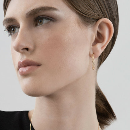 Theia Mini Dot Hoop earring. Gold plated. Danish Copenhagen