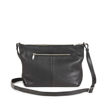 Crossbody Taske Dakota. Sort læderskind. Markberg